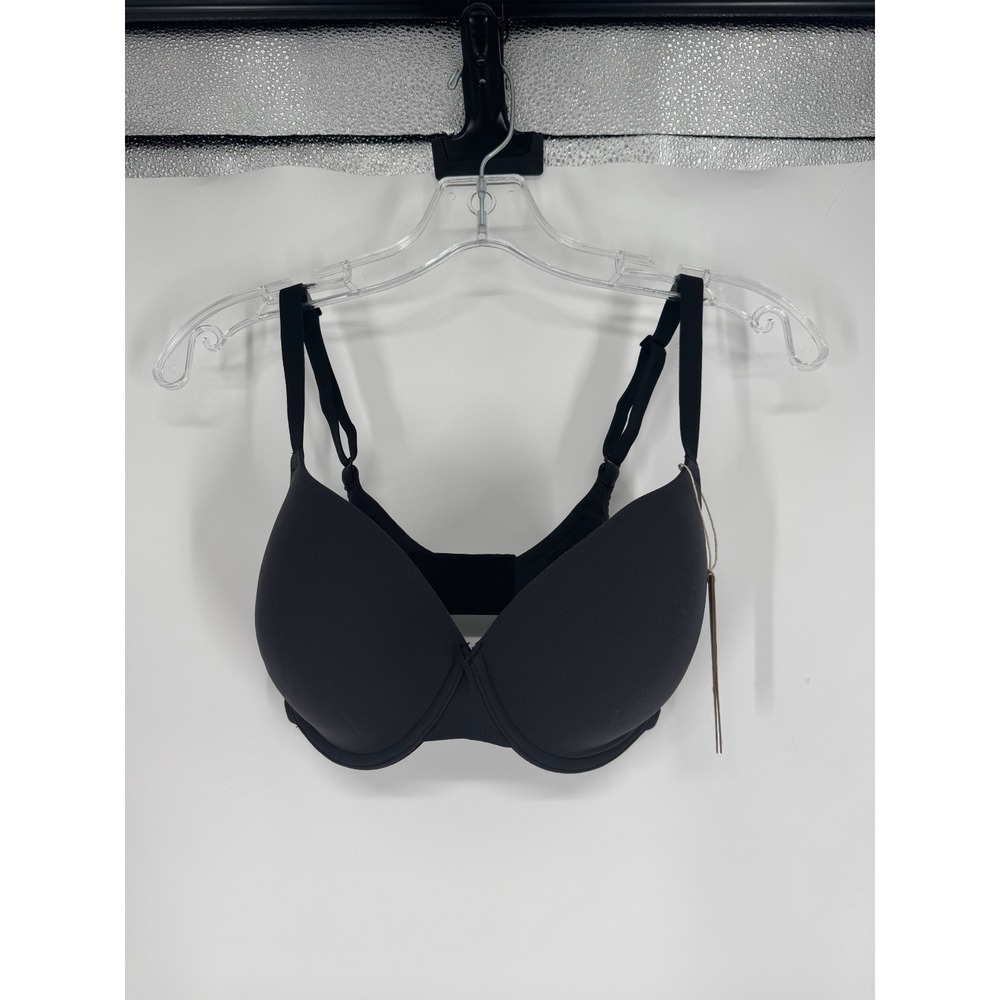 SKIMS Fits Everybody T Shirt Bra Womens Size 32DDD Onyxโ Black Padded Underwired